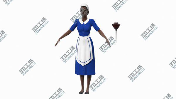 images/goods_img/20210312/3D model Dark Skin Black Maid Rigged/2.jpg